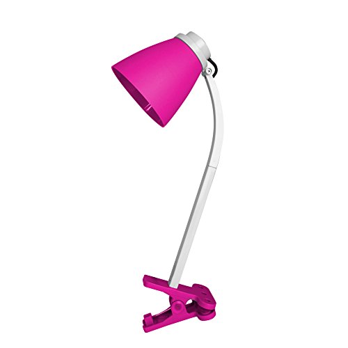 HOMEA 6LCE089RS Lampe de bureau à clipser Plastique Rose 36 cm
