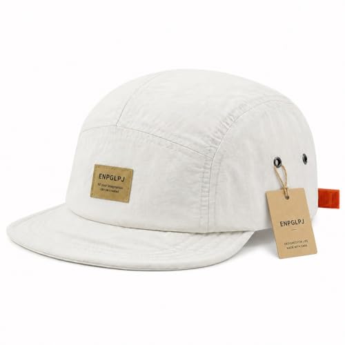 Vintage Japanese Streetwear Snapback Cap Lightweight Breathable Street Style Baseball Hat Hip-Hop Casual Duckbill Cap(Beige)