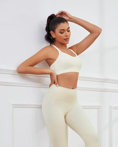 Image of Grace Form Sports Bra for Women Strappy Medium Support Push Up Padded Sports Bra for Running Workout Bra Yoga Bra
