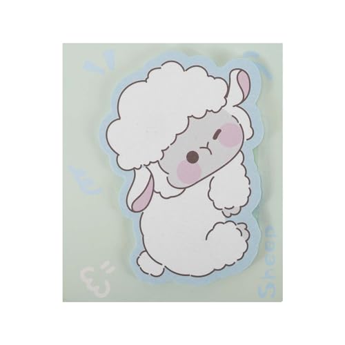 GLIDESMOOTH 付箋 メモ帳 メモ用紙 シール 便利シール 文房具 可愛い 強粘着 しおり 勉強 仕事 オフィス用 1冊30枚 羊