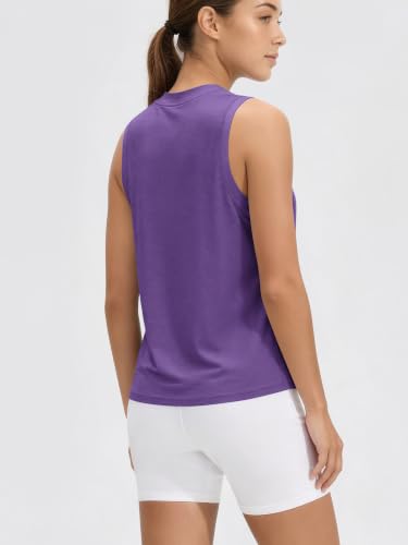 Image of ODODOS Women's Performance Tank Ultra Soft odSTRATUM Tech Sleeveless Tee Shirts High Crew Neck Pullover Top