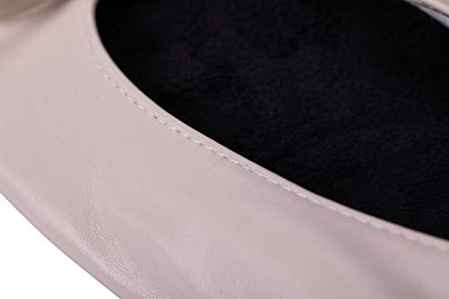 ASVP Shop Women's Foldable Portable Pumps Flats Ballet Shoes with Carrier Pouch Bag Perfect for Weddings and Parties Beige - Image 5