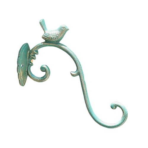 Qectial Pflanzenhaken Im Antiken Stil Vielseitiger Wandhaken Und Vogelhaus Halter Robuster Blumenkastenhalter Aus Eisen für Zäune Und Hauswände, GrÜn