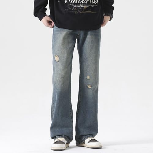 Jeans Pants Trouser Denim Spring and Autumn High Street Hip Hop Classic Micro Horn Retro Versatile Men3