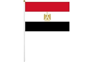 Egyptian Flag on Stick 20-Pack - Perfect for Showing Your Patriotism