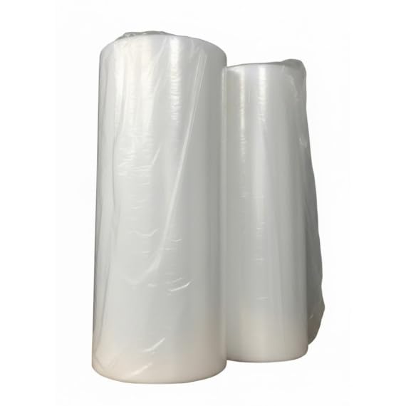 Rollo plástico transparente, funda de tubo 400 galgas, 60cm x 200m