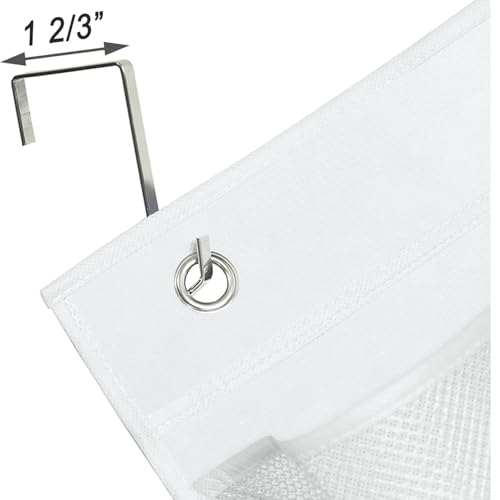 2 Packs Narrow Over the Door/Wall Shoe Organizer, Small Hanging Shoe Rack for Closet with Clear Mesh Pocket for Bathroom, RV, Pantry, Camping (White) by Generic - Image 7