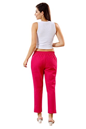 Image of TRASA Ultra Soft Cotton Regular and Plus 8 Colour Cotton Pants for Womens and Girls - Available Sizes : M,L,XL,2XL,3XL,4XL,5XL
