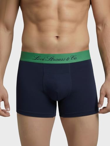 Image of Levi's Cotton Elite Trunk | Premium Men's Trunk Underwear | 4-Way Stretch | Outer Elastic Waistband | H-Pocket | Style 072 | Pack of 2
