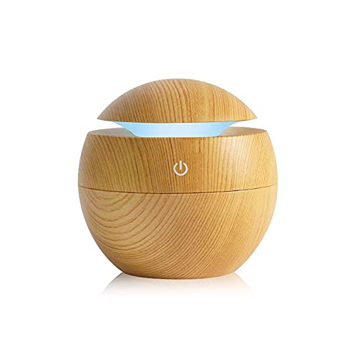Azkosk Usb Air Humidifier,Free Filter Wood Grain Air Purifier Household Electric Ultrasonic Mist Oil Diffuser Cool Mist Humidifier 7 Color Change Led Night Light Aromatherapy For Office Home Car #TOP1