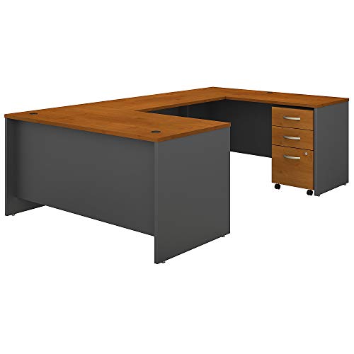 Bush Business Furniture Bush Business Furniture Series C U Shaped Desk With 3 Drawer Mobile File Cabinet 60w Natural Cherry From Amazon Daily Mail