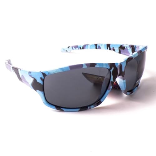 Blue Camouflage Shatter-Resistant Sport Sunglasses