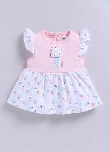 Image of Smart Baby Cotton Frock Set for Baby Girls - Soft Interlock Cotton