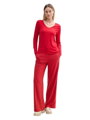 Tom Tailor Damen Strickpullover mit V-Ausschnitt 3