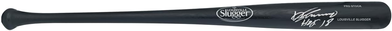 Vladimir Guerrero Sr. Autographed Black LS Baseball Bat Angels "HOF 18" Beckett BAS Witness Stock #229987