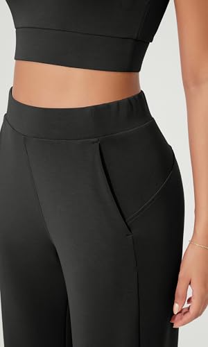 ODODOS Women's Modal Soft Relaxed Cropped Pants High Waist Casual Wide Leg Pants with Pockets - 25" Inseam4