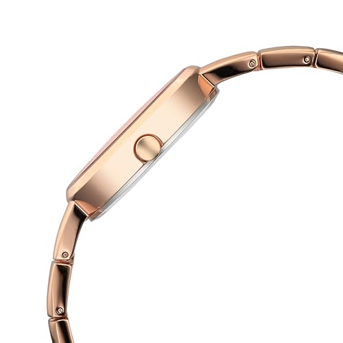 Image of Titan Raga Contempore Rose Gold Dial Brass Strap Watch for Women - 95310WM01F