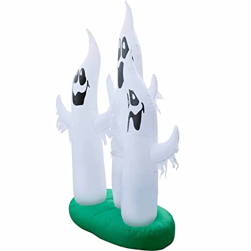 Fantôme gonflable Halloween 10ft avec lanterne lumineuse pour pelouse et décoration de cour extérieure