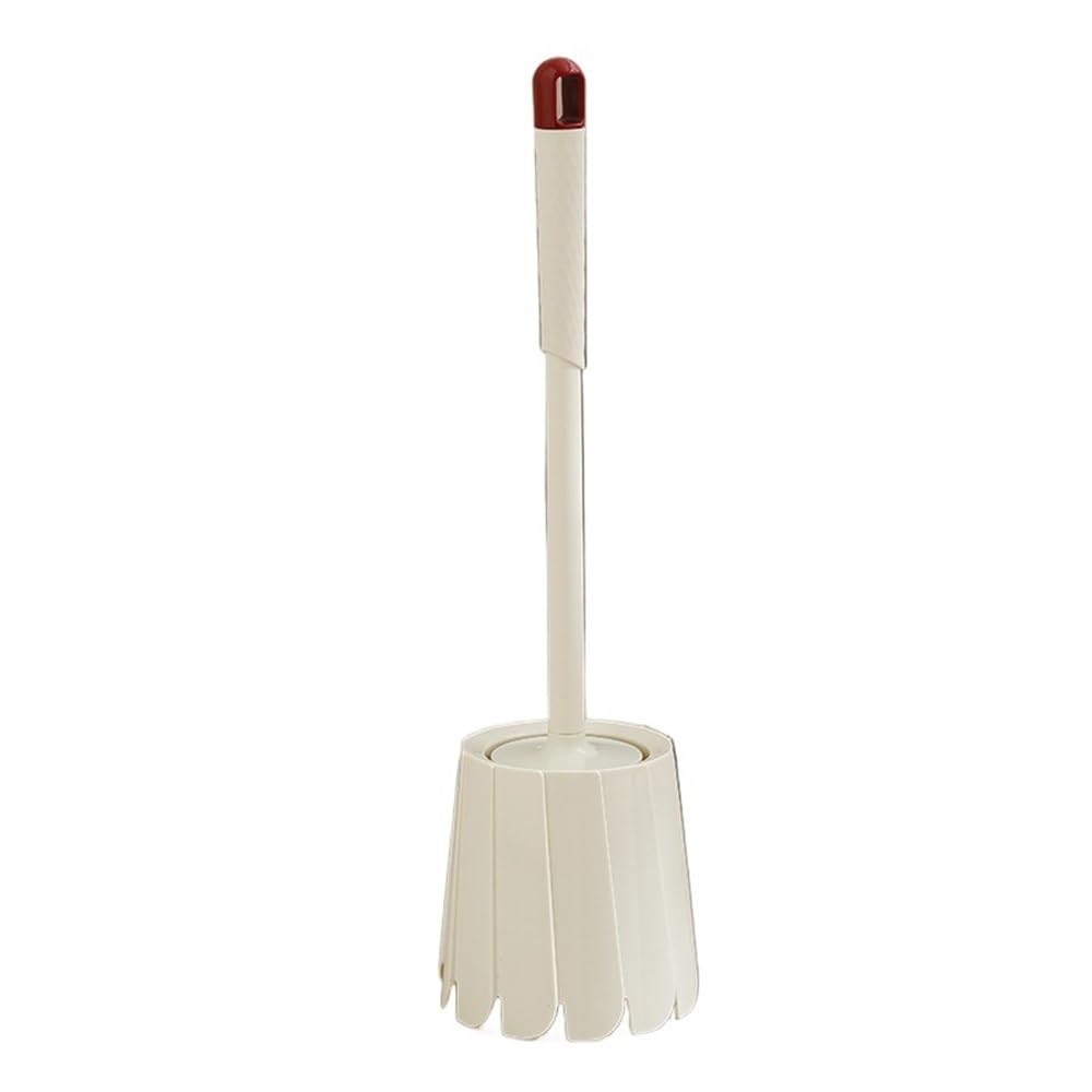 Zyyanshop White Toilet Brush Cleaning Toilet Brush Household Bathroom With Base Long Handle(White)