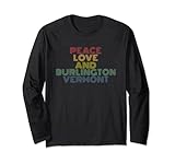 Burlington Vermont Vintage 70s Retro Long Sleeve T-Shirt