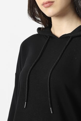 Image of Van Heusen Women's Hooded Solid Sweatshirt| Full Sleeve Ribbed Hem Casual winterwear