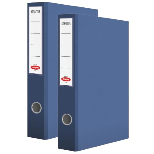 Image of Anupam Attractive Lever File | N1 Full Size | U-Shaped Clip Binder Box | 100% Recycled, Lightweight, Sturdy Board with Robust Textured Cover| Finger Grip Hole | Office & Home (Blue, Pack of 2)