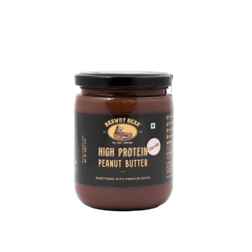 Image of Brawny Bear High Protein Peanut Butter Chocolate Flavour, Nut Butter - 10G Protein Per Serve, 100% Natural Sweetened with Dates, Healthy Chocolate Spread with No Added Sugar - 500 gm