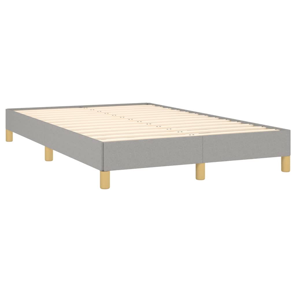 vidaXL Polsterbett, Bett Bettgestell mit Lattenrost, Schlafzimmerbett Doppelbett mit Stützbeinen, Bettrahmen Schlafzimmermöbel, Hellgrau 120x200cm Stoff