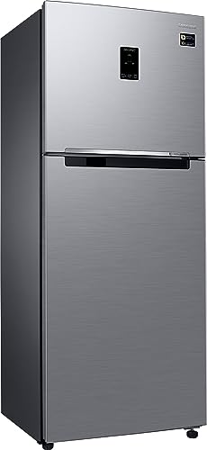 Image of Samsung 363 L, 3 Star, Convertible 5-in-1, Digital Inverter with Display, Frost Free Double Door Refrigerator (RT39C553ES8 /HL, Silver, Elegant Inox)