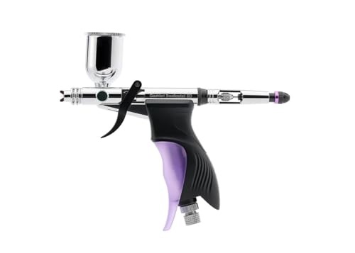 Gaahleri Airbrush Ace Series GHAC-Swallowtail Side Airbrush, Seitenzufuhr & Saugzufuhr, Side feed & siphon feed, 0.28mm & 0.5mm Düsenset mit Fan Cap, für Modellbau Farbgestaltung Kunstmalerei