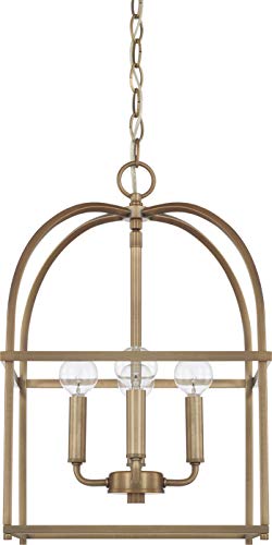 HomePlace Lighting 527542AD Aubrey Transitional Lantern Foyer Pendant Light, 4-Light