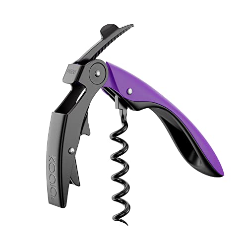 Koala Spain High Tech Two-Stroke Corkscrew, Patented Automatic Tab, Violet