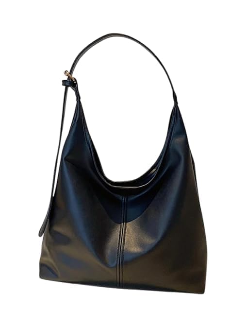 Image of Hobo Shoulder Bag for Women - Soft PU Leather Slouchy Tote Purse | Casual Lightweight Handbag for Work, Travel & Everyday Use