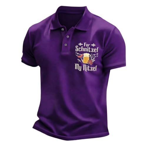 Genérico Camisa De Hombre Estilo Clásico Holgado De Talla Grande Tendencia De (Purple M)