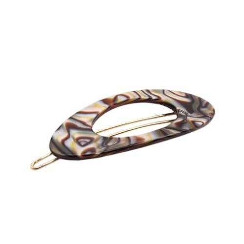 Barrette ovale en acétate de celluloïd French Amie une idée cadeau made in France