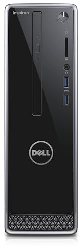 Image of Dell Inspiron 3268 Premium High Performance Small Desktop Pc, Intel Core I3-7th Gen, 4Gb Ddr4 Ram,1Tb Hdd,Dvd /Cd+ /-Rw,Windows 10, Black-With Monitor