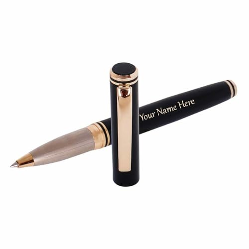 Image of Customized Metal Ballpoint Pen with Free Name Engraving | Premium Personalized Pen for Office, Gifting & Professionals (Gold,Black)