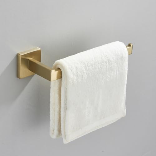 Ensemble de matériel de salle de bain doré brossé en inox avec barres