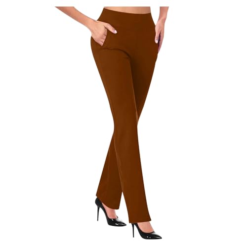 Lenago Work Pants Women Business Casual Bootcut Dress Pant with Pockets High Waist Trousers Stretchy Pull On Office Slacks