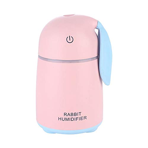 LCSD humidificadores USB Lindo Mascota Conejo Humidificador De Escritorio Mini Coche Hogar Silencioso Atomizador (Color : Pink)