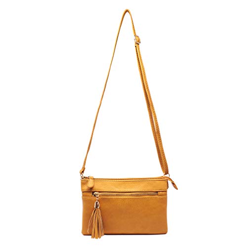 Image of Solene Women's Lightweight Multi Compartment Wristlet Clutch Wallet Crossbody Bag