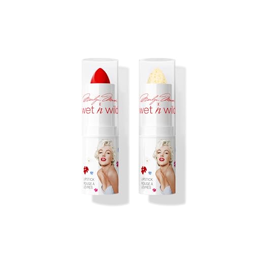 Wet n Wild Marilyn Monroe Icon Lipstick & Balm Set, 2-Piece Lipstick and Lip Balm Set, Moisturizing Formula - Image 2
