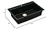 Karran QT-812 Top Mount 33 in. Large Single Bowl Quartz Kitchen Sink in Black