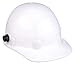 Hard Hat, Front Brim, G/C, Tab Lok, White