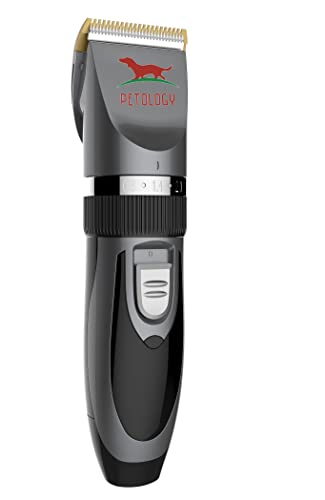 Image of PETOLOGY Unisex Professional Automatic Rechargeable Pet Hair Trimmer for Dogs & Cats Grooming Machine Wireless, Grey