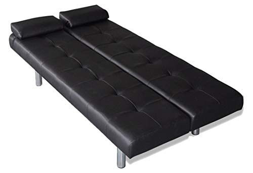 Bagno Italia Sofà divano letto bianco o nero 167 cm per soggiorno moderno ecopelle modello Jenny I