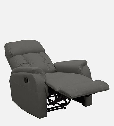 Image of Torque - Niccolo 1 Seater Fabric Manual Recliner | Recliner Sofa /Chair for Living Room, Bedroom, Office (Dark Grey) | 1 Year Warranty
