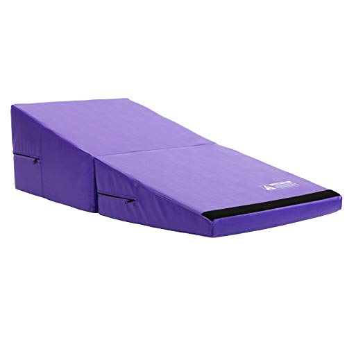 Commercial Bargains Purple Gymnastics Mat, Folding Gymnastics Cheese Wedge Mat, Gym Fitness Skill