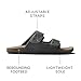 REEF Cushion Tradewind SL Mens Fashion Slides, Adjustable Vegan Leather Straps, Ultra Soft Cushion Footbed, Grey/Tan, 8