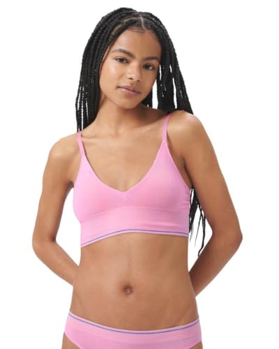 florence by mills Cozy Crush Seamless Triangle Bralette Triangular, Opaco, Hot Pink, L para Mujer